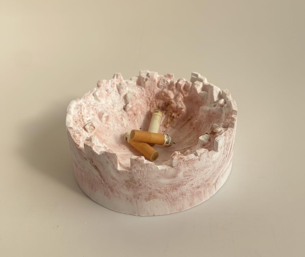 Sweera Art Conceret Lava Ash Tray For Cigarettes, Decorative Modern Ash Tray For Home, Office/Indoor/Outdoor Use I A Modern Handmade Ash Tray - Texture-image-45