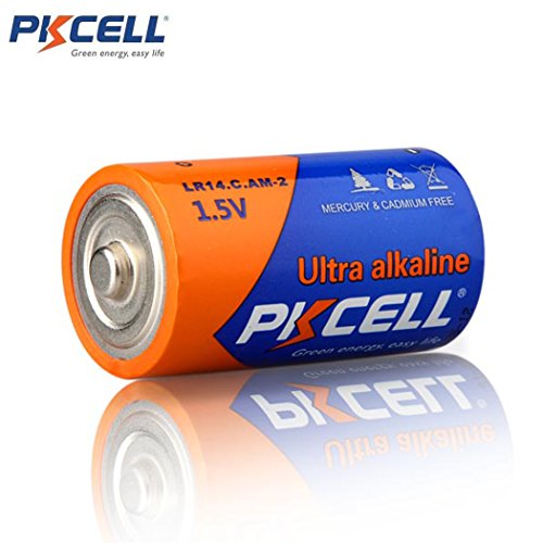 Pkcell 2 Count Lr14 1.5V Alkaline C Battery, Long Lasting, All-Purpose C Battery For Household And Business #TOP2