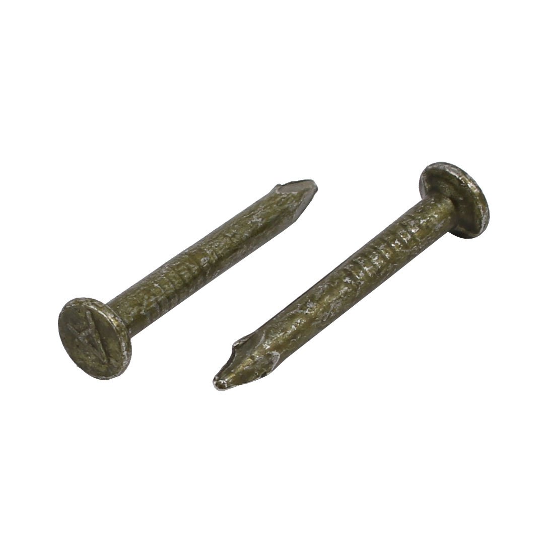 Aexit 2.8mm x Fastener 25mm Carbon Steel Round Head Siding Wall Cement Nail 100pcs Model:60as582qo300