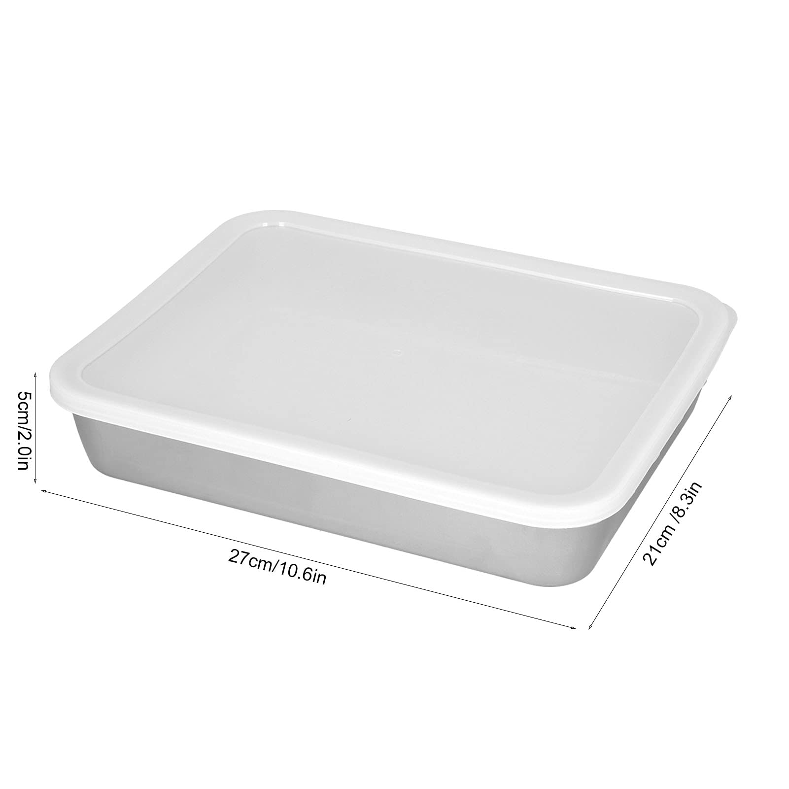 Stainless Steel Baking Pan with Lid,Rectangular Sheet Cake Pans with Cover,Non Stick Baking Pan Brownie Pan With Lid(M)