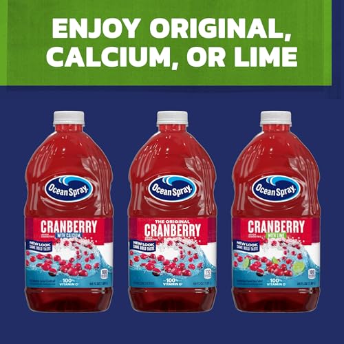 Image of Ocean Spray Cranberry Juice Cocktail With Lime, 64 Ounce (Pack of 8)
