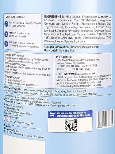 Image of PediaGold Nutrition Mix Powder for Children | For 2-14 Years | Chocolate - 950g | Zero Sucrose | 6g protein per serving | Supports Overall Health, Boosts Immunity | Nutritional Supplement for Kids