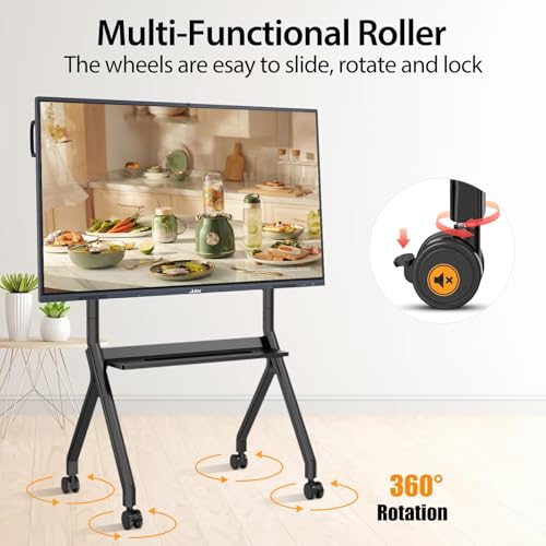 Image of JAV Smart Board Stand for Interactive Whiteboard 47 inch-65 inch ,Four Lockable Wheels, Sleek Design for The Modern Office or Classroom