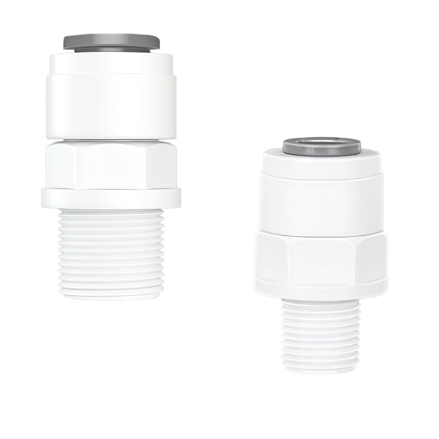 Qrity Conectores de Manguera Rectos de Agua RO, Conector Rápido Filtro Agua Adaptador, 1/2" Rosca Macho/Hembra Conector-1/4" Acoplamientos rápidos para filtros, para RO Inverso Ósmosis Sistema — view 25