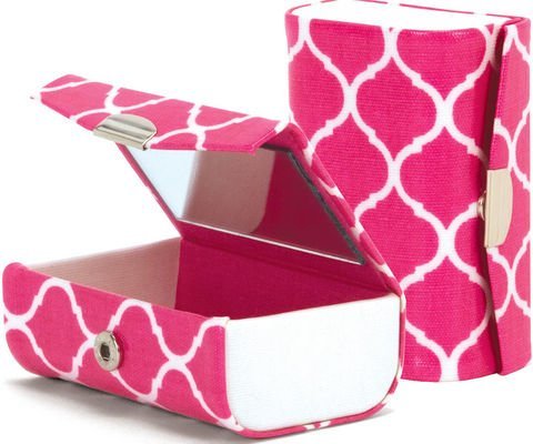 Patterned Double Lipstick Case with Mirror (Lauren)