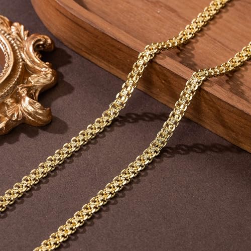 14K Gold Chain for Men Women 14K Gold Necklace for Women Chains Double Layer Cuban Link Chains Delivers Presence Dainty Chunky Cuban Link Chain for Men3