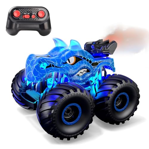 Threeking Dinosaur RC Car with Spray