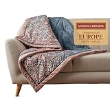 Picture of Maison d' Hermine Throw Blanket for Couch Lightweight Soft Warm Breathable Cotton Throw Blankets for Bed Girls Boys Women Men Gifts Sofa Travel Living Room Chair Bedding (60"x80", Imperfection)