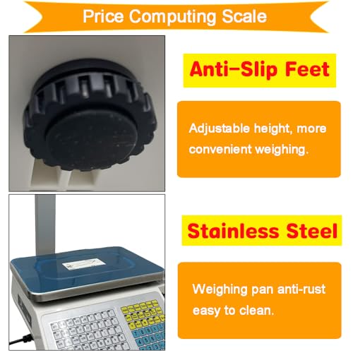 Báscula computarizada con impresora térmica 66LB/30KG miniatura 6