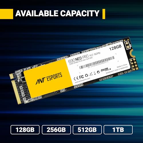 Image of Ant Esports 690 Neo Pro M.2 NVME 128GB Internal Solid State Drive /SSD with NMVE PCIe Gen3x4 Drive Supporting The PCI Express 3.1, speeds Upto Read /Write - 1600 /1100 MB /s Compatible with PC and Laptop