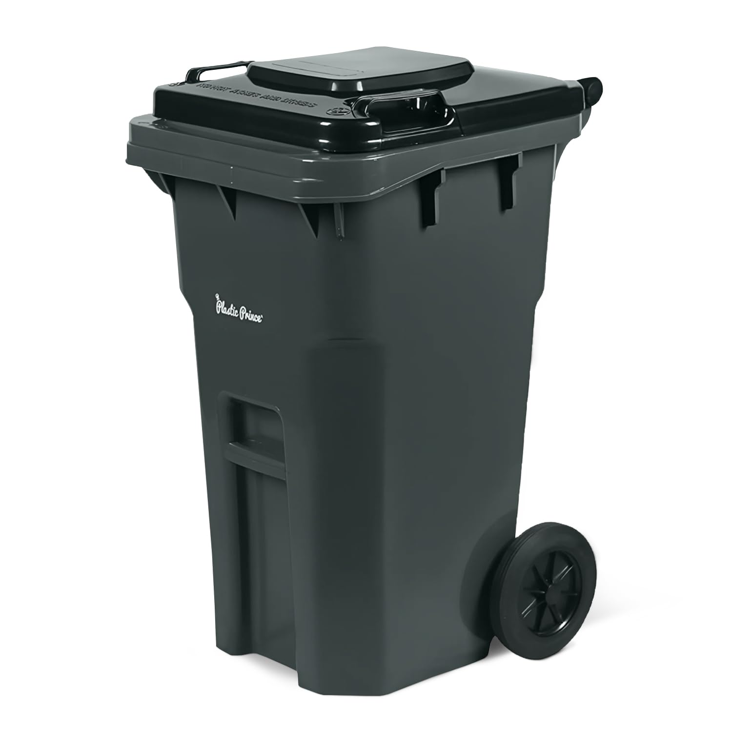 PLASTIC PRINCE 27 Gallon Wheeled Trash Can