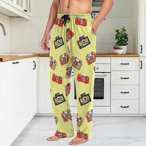 Fisyme Cameras Mens Pajama Pants Men's Pajama Bottoms Soft Sleep Lounge Pj Pants3