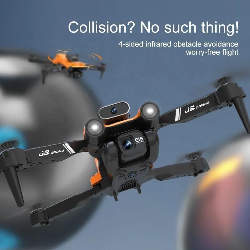 Image of dRoNe wItH hD DuAl cAmErA BrUsHlEsS MoToR, oNe cLiCk tAkEoFf /lAnDiNg FlIp rOlLiNg gEsTuRe cOnTrOl wI-Fi cAmErA ReMoTe cOnTrOl -X DrOnE (S17 PRO)
