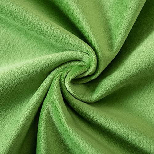 Image of JUSPURBET Throw Pillow Covers Set of 2 Decorative Velvet Pillow Covers for Couch Sofa Bed Soft Lumbar Cushion Covers with Invisible Zipper for Living Room Home Decor,Apple Green,14x24 inch