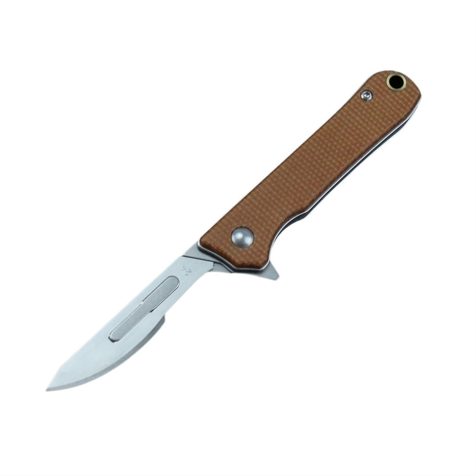 SIVAJI Utility Knives, Art Knife Portable Art Knife Folding Art Knife Paper Cuttings Knife (Color : Khaki)