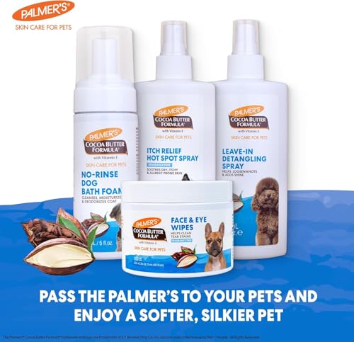Image of Palmer's for Pets Hot Spot and Itch Relief Spray for Dogs with Cocoa Butter - Conditioning No-Rinse Skin Allergy Relief Mist with Vitamin E, Fragrance Free Formula, 8 Fl Oz - 2 Pack