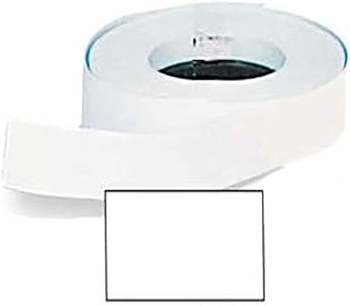 Etiquetas blancas para pistola de precios de 2 líneas SSW 3/4" H x 3/4" W- 1,000 etiquetas por rollo