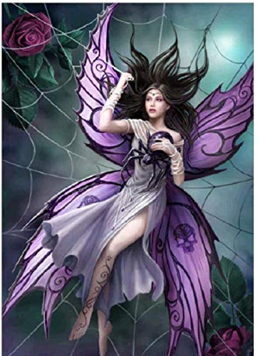 Preisvergleich Produktbild RHUA Holzpuzzle 1000 teiliges Puzzle für Erwachsene Drachen und Schönheitsschmetterlingsfee auf Spinnennetz Familien Lernspiele 75x50cm