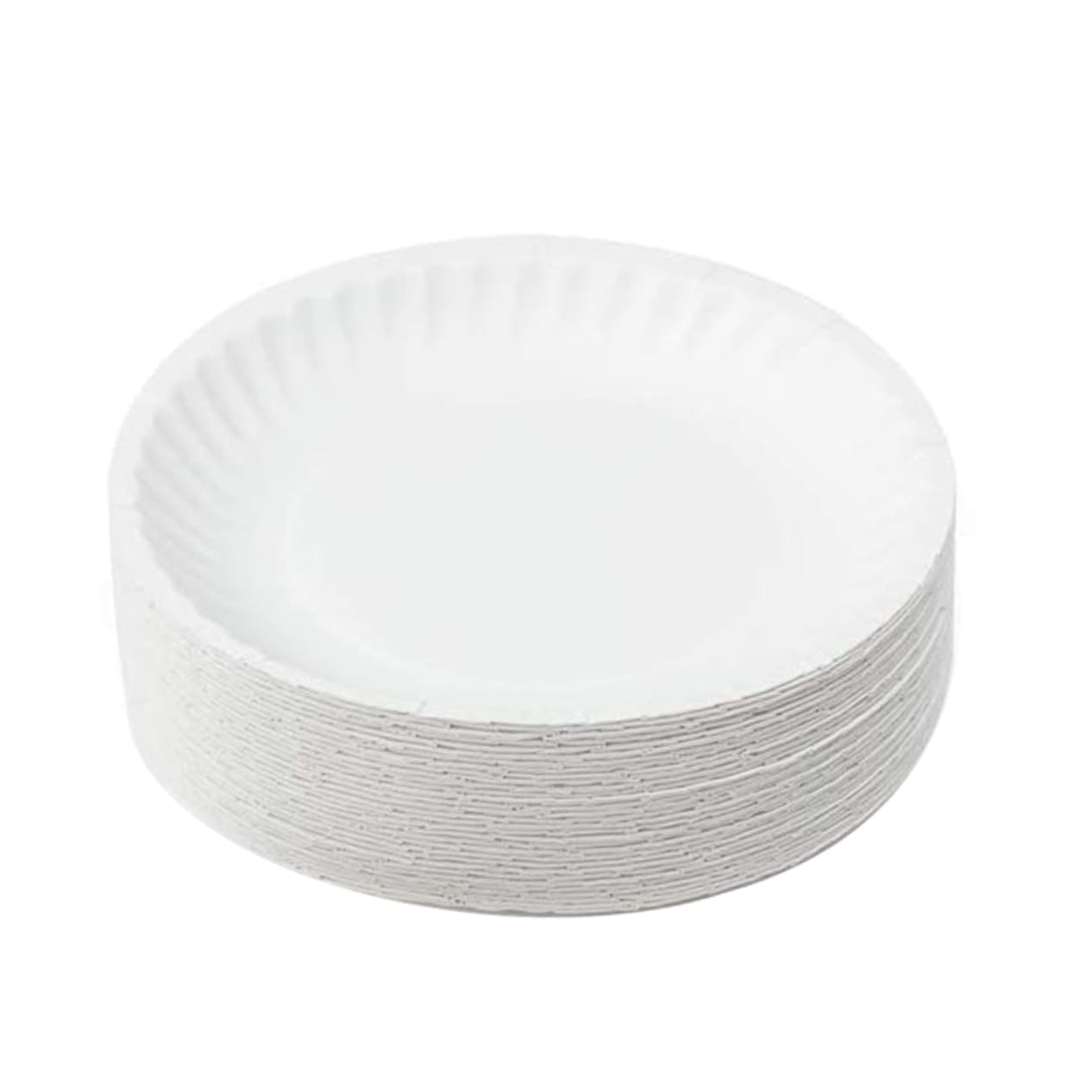 White Paper Painting Plates, 50Pcs Disposable Pulp Trays for Children