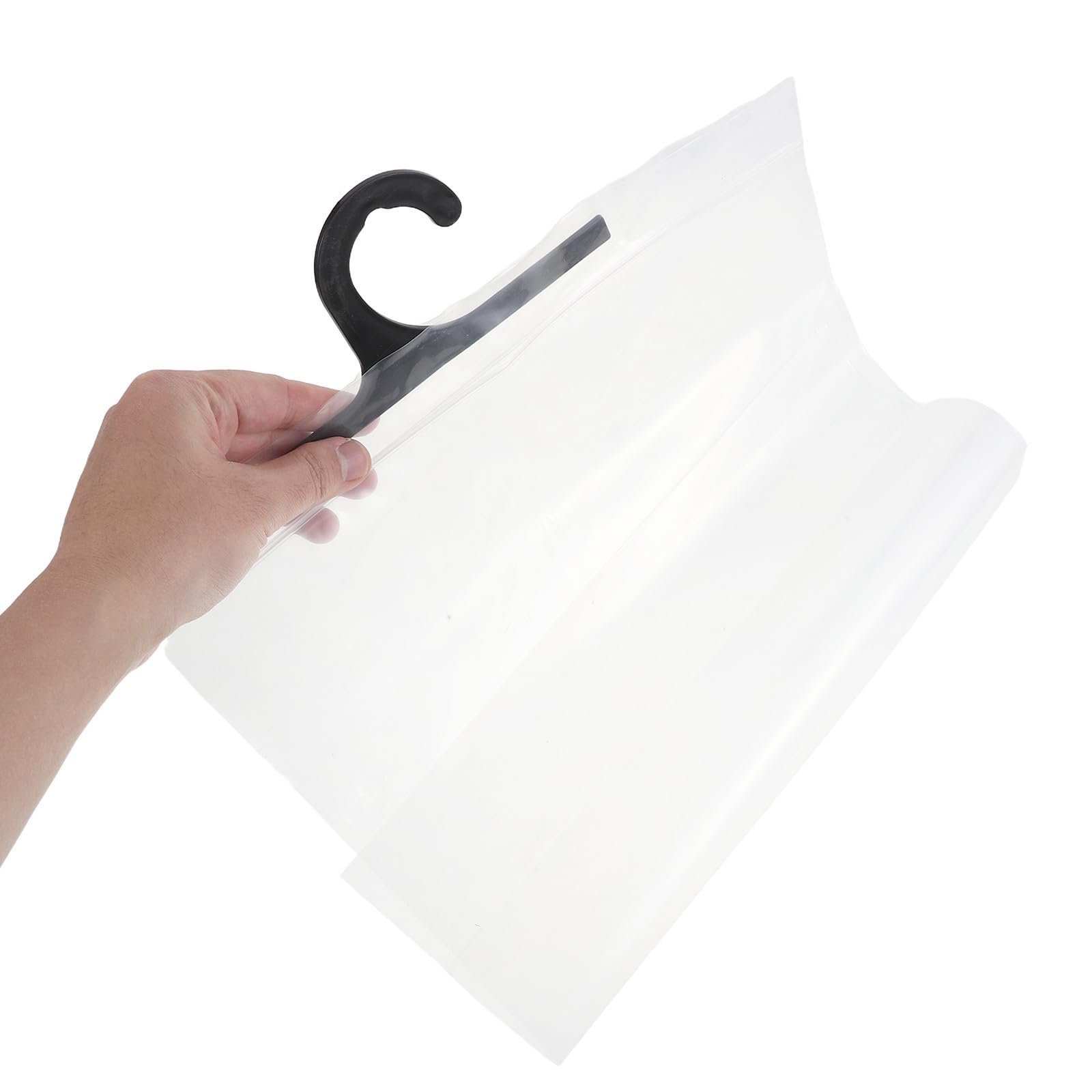 Beaupretty 25 Bolsas de Almacenamiento Colgantes con Gancho, Transparente, Impermeables Gran Capacidad para Organizar Armarios y Aulas, Material Pe Resistente