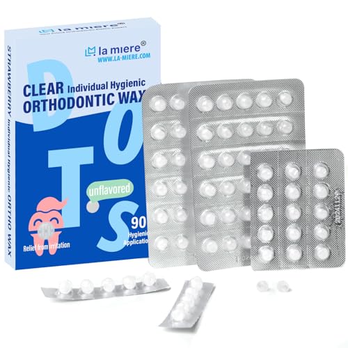 LA MIERE Orthodontic Wax for Braces Wax Dots 90 Individual Hygienic Packaging Dental Wax Unscented