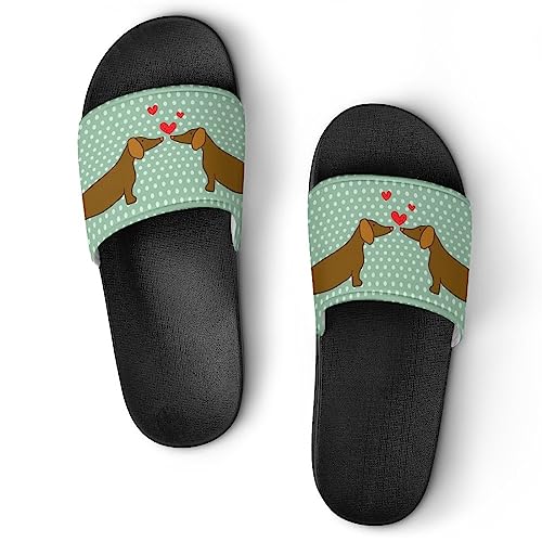 Pantoffeln Für Frauen Dackel Mit Herzen Dusche Sandalen Badeschuhe Hausschuhe Für Männer
