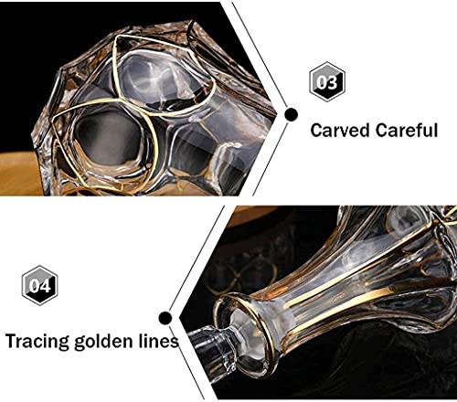Karafset Whiskykaraf Wijnkaraf 7-Delige Tuimelaarglazen Whiskykaraf Tumblers Karaffen Whiskyglassets Karafkaraf Alcohol… - Afbeelding 6