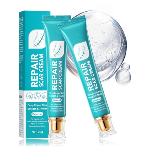 EDVKLNG Scar Cream For Men And Women, Repair Skin Scar Cream,Facial Advance Silicone Removal Scar Gel Away Gel For Surgical Scars (2pcs)
