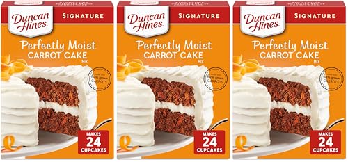 Duncan Hines Signature Perfectly Moist Carrot Cake Mix (Pack of 3)