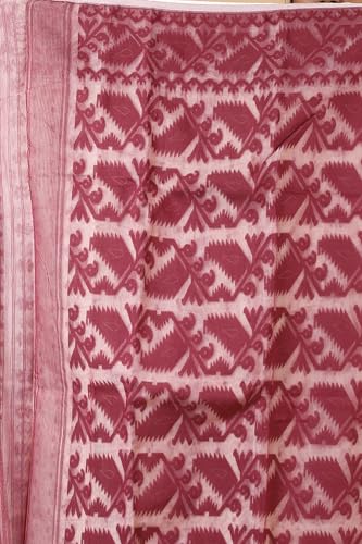Image of OISHANI SAREE GHOR Women's Traditional Bengal Cotton Silk Soft Jamdani Saree - Beautiful design and Quality - Without Blouse Piece