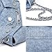 Sfly Women's Denim Jacket Shaped Crossbody Bag, Fashion Chain Strap Purse with Zipper & Snap Button Details for Casual Daily Wear