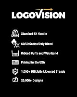 Vista 3 de LOGOVISION Colección oficial de sudaderas con capucha para adultos con capucha de la mascota desgastada