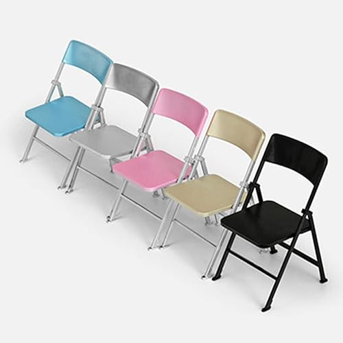 Miniatura 8 de ibasenice Silla plegable para casa de muñecas, silla pequeña transparente, modelo de silla en miniatura, silla plegable en miniatura, sillas