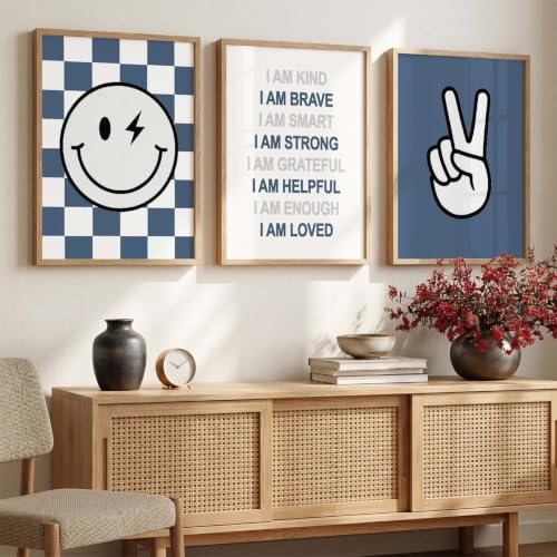 Image of Kotart Big Size quote Motivational Poster with Frame Aesthetic Positive Posters with Frames Motivational Quote feel good inspirational office Wall Art Room Living Room & Study Set Of 3 | Design 996 Beige (20x30 Inch)