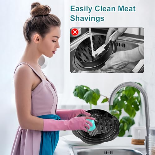 Image of Mini Dish Brush for Cleaning Chicken Shredder, Palm Brush Dish Scrubber with Ergonomic Grip, Kitchen Brush for Washing Dishes, Pans, Pots, Sink (2, Mint Green)