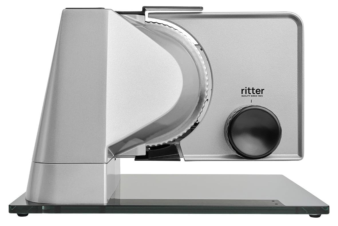 ritter sono 5 Cortadora de Alimentos Eléctrica y Rebanadora de Pan de Metal Macizo con Motor ECO