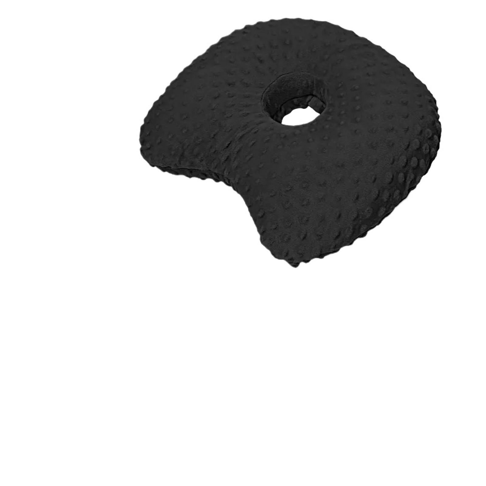 LuoAXINN Piercing Pillow Cotton Filling Ear Piercing Pillow Ergonomic Portable with Hole Breathable Comfortable Earring(Black)