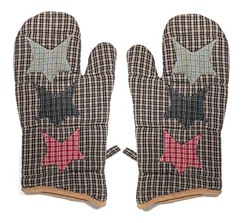 CWT Home Country Primitive Kitchen Decor Oven Mitt Pot Holder, Set of 2