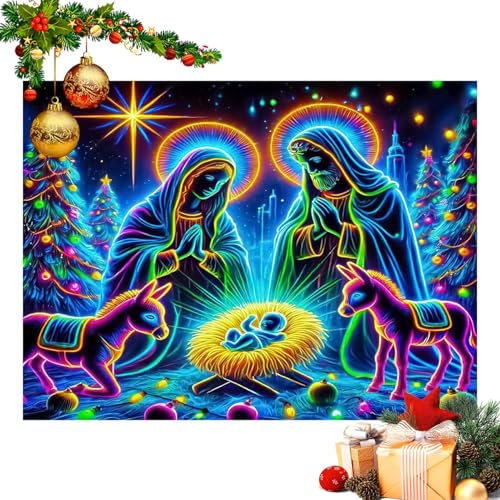 Crèche de Noël murale pour créer une ambiance chaleureuse dans le salon