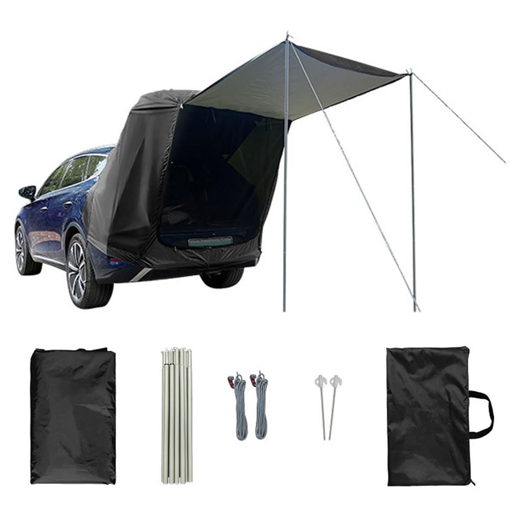 Tienda de CampañA para PortóN Trasero de SUV con Postes, Impermeable Y Resistente Al Viento, Accesorios para Acampar En Coche, Toldos Y Refugios, para SUV Y Mpv de TamañO Mediano A Grande