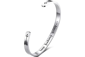 Jude Jewelers Stainless Steel Keep Funking Going Bangle Bracelet for Women