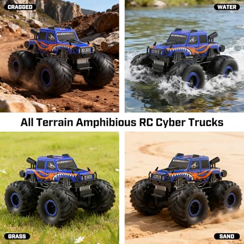 image for WayEee Remote Control Car Toys for Kids 6+, RC Car Waterproof Monster 