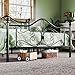 Allewie Queen Size Bed Frame with Headboard,Metal Bed Frame with Butterfly Pattern Design Headboard & Footboard,No Box Spring Needed,Easy Assembly,Black