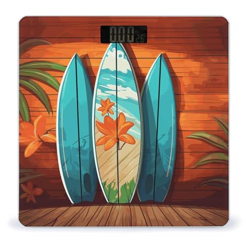 Báscula digital de baño con plataforma ancha y vidrio templado miniatura 1
