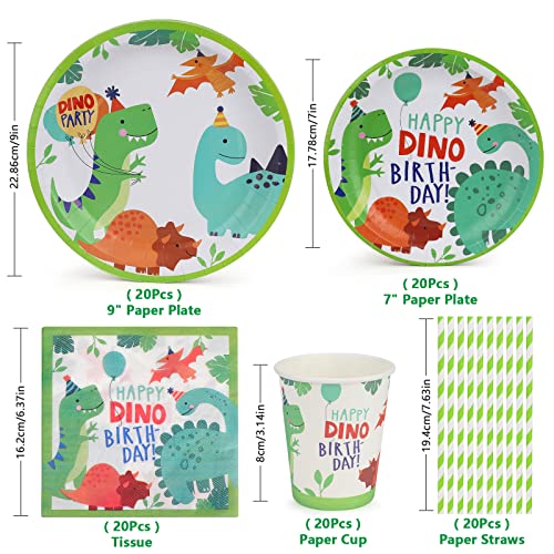 Compleanno-Dinosauri-Set-100-pezzi-Forniture-per-feste-di-compleanno-di-dinosauri-Decorazioni-per-feste-di-dinosauri-per-ragazzi-Set-per-Ragazzi-Dinosauro-Compleanno-Festa-Forniture-per-20-Ospit