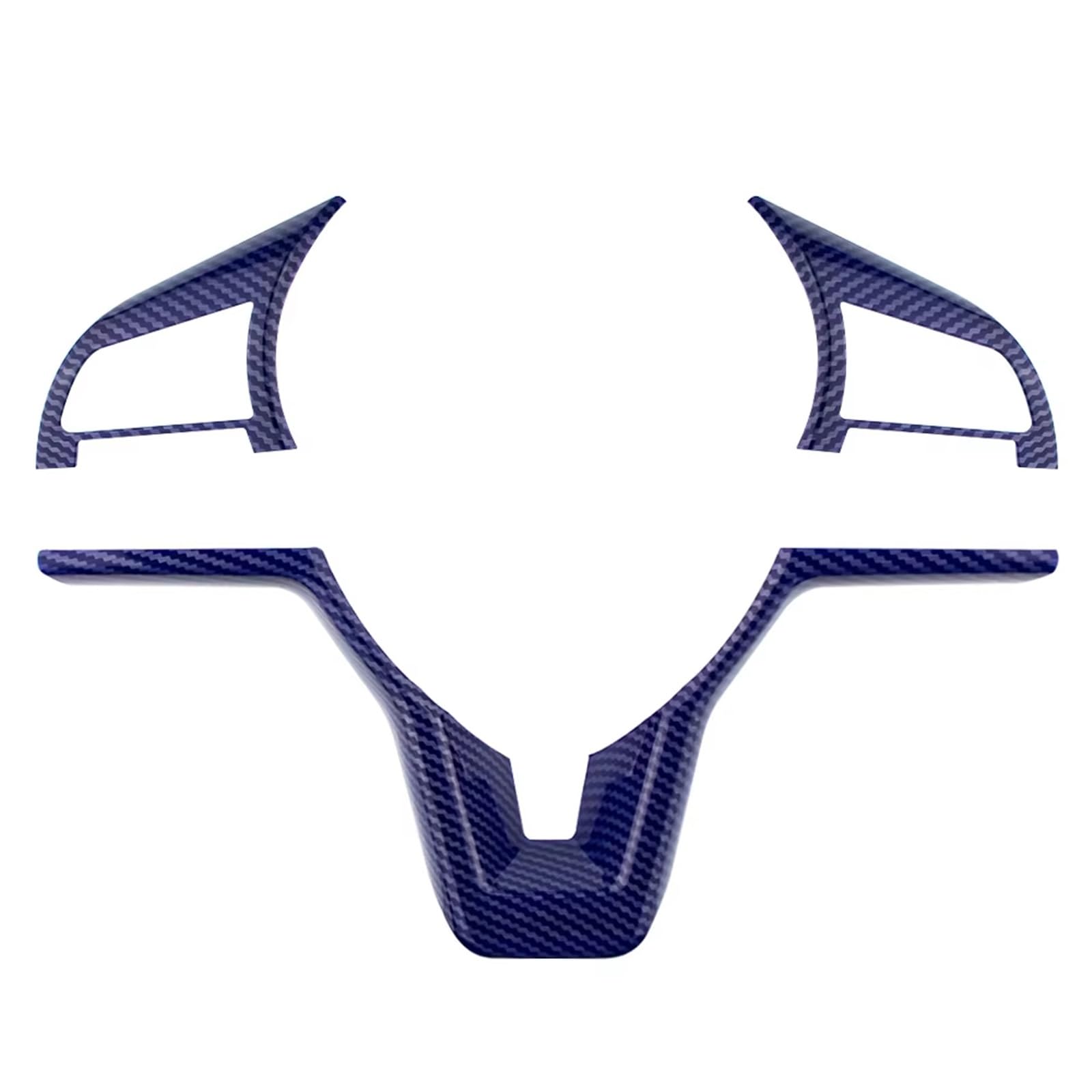 Trim Sticker Accessories Car Steering Panel Trim Sticker for Nissan for Qashqai for Xtrail for Rogue for Versa for Kicks for Leaf for Sentra Car Interior Decoration(3piece Carbon Blue)