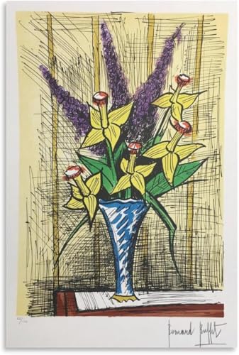 ベルナール・ビュッフェ、花咲く農家、希少画集画、新品額付 楽天市場】ベルナール・ビュッフェ ゼラニウム 花 絵画 静物画