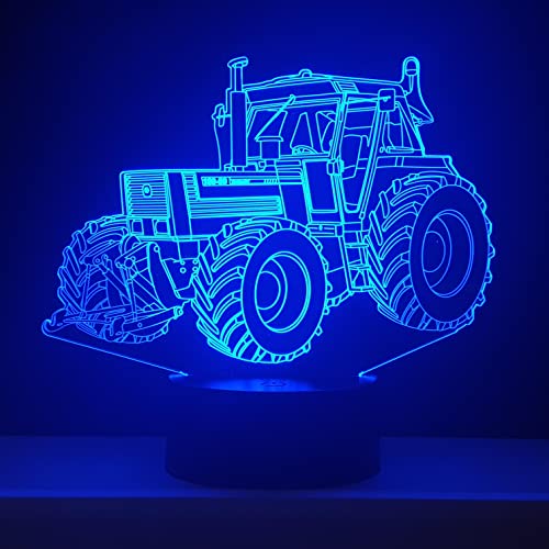 Cadeau agriculteur : veilleuse 3D Tracteur Fiat 180 déco 7 couleurs - 4