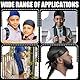 LAKJUOZ 2 Stück Durag Mit Langem Schwanz Unisex Durag Men Silk Piraten Bandanas Mit Langem Schwanz Und Breiten Trägern Für Männer Frauen Die Tägliche Hip-Hop-Dekoration