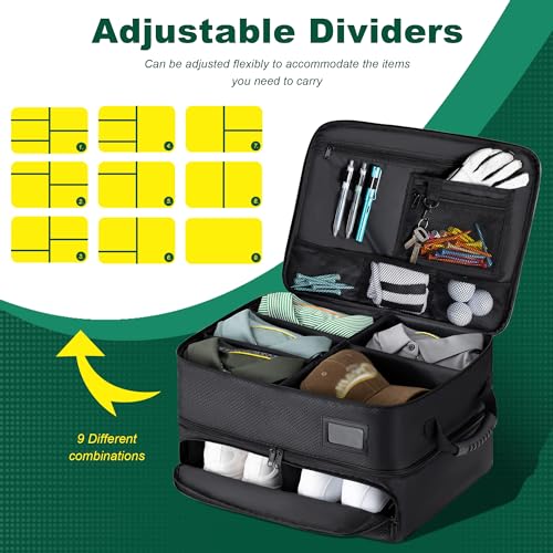 image for HIMAL HIMAL 2 Layer Golf Trunk Organizer, Waterproof Car Golf Locker w